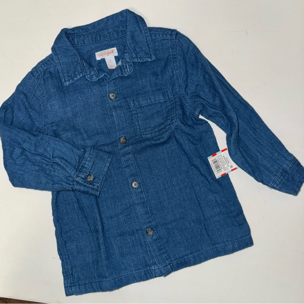 Toddler Cat & Jack Denim button up
Shirt.
